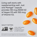 NourishBio® Vitamins D3 + K2